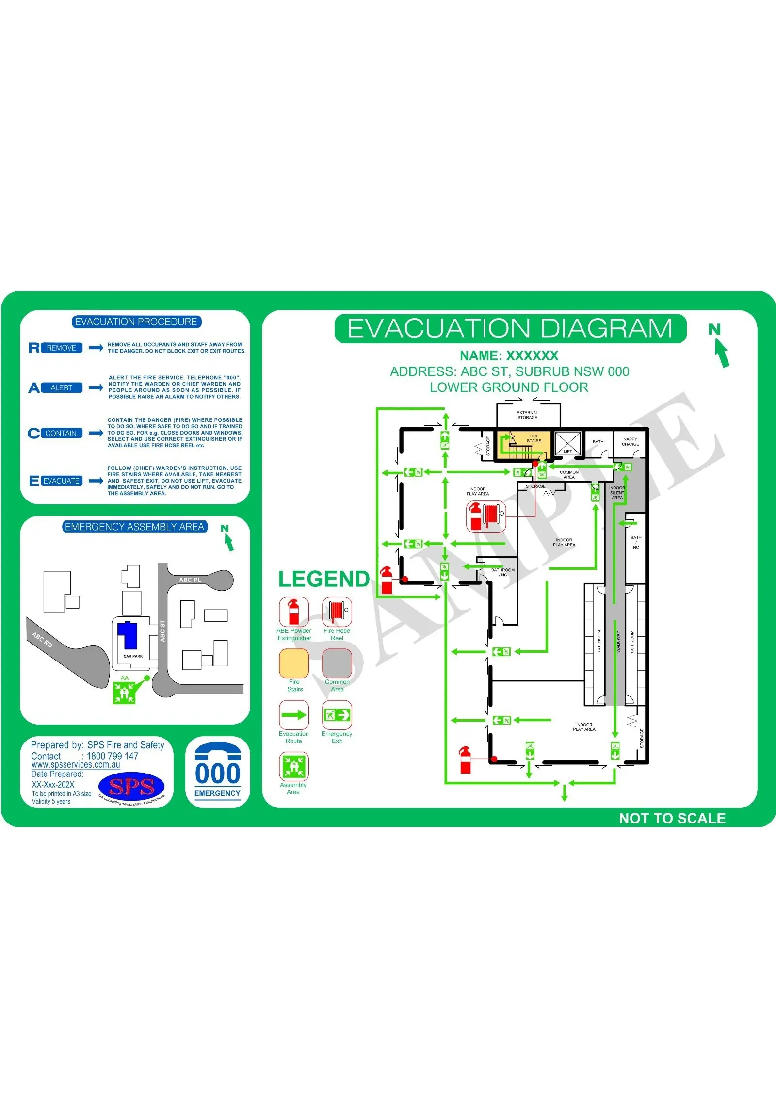 About SPS Fire Safety Services Evacuation diagram template